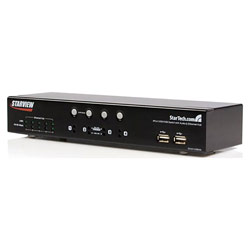 STARTECH.COM 4-Port USB KVM Switch with Audio & Ethernet Hub