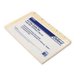 Esselte Pendaflex Corp. A Z Top Tab Recycled File Guides, 18 pt. Manila, 1/5 Tab, Legal Size, 25/Set