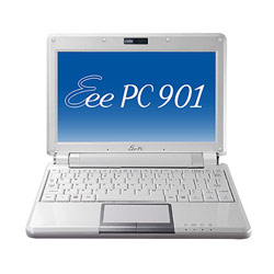ASUS - EEEPC ASUS Eee PC 901 Netbook Intel Atom CPU, 1GB, 12GB Solid State Drive SSD, 8.9 Widescreen, Webcam, Windows XP Home (Pearl White)