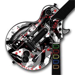 WraptorSkinz Abstract 02 Red Skin by TM fits Nintendo Wii Guitar Hero III (3) Les Paul Controller (G