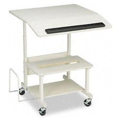 Balt Adjustable SitStand Workstation with Casters Leveling Glides