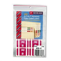 Smead Manufacturing Co. Alpha Z® Color Coded Labels, Second Letter, Purple, Letter R, 100/Pack