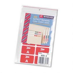 Smead Manufacturing Co. Alpha Z® Color Coded Labels, Second Letter, Red, Letter A, 100/Pack