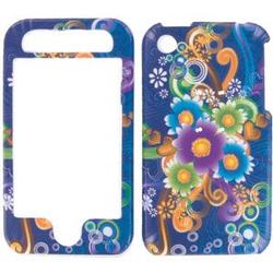 Wireless Emporium, Inc. Apple iPhone 3G Blue w/Flower Designs Snap-On Protector Case