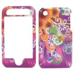 Wireless Emporium, Inc. Apple iPhone 3G Purple w/Sunflowers Snap-On Protector Case