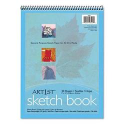 Riverside Paper Art Street Spiral-Bound Artists Sketch Book, 9 x 12 , 80 lb., 30 Sheets