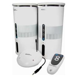 CABLES UNLIMITED Audio Unlimited 900Mhz Wireless Indoor/Outdoor Speakers with Remote - White