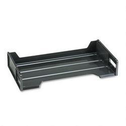 RubberMaid Basic Side Load Stackable® Tray, 3 High, Legal Size, Black