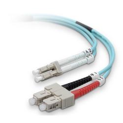 BELKIN COMPONENTS Belkin Fiber Optic Patch Cable - 2 x LC - 2 x SC - 49.21ft - Aqua