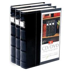 Bellagio-Italia CD/DVD/Blu-Ray Binder Storage System (3 Pack Black)