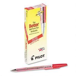 Pilot Corp. Of America Better® Ballpoint Pen, Fine Point, Refillable, Red Ink
