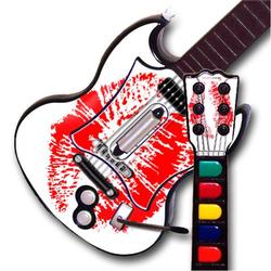 WraptorSkinz Big Kiss Red on White TM Skin fits All PS2 SG Guitars Controllers (GUITAR NOT INCLUDED)