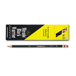 Sanford Black Mirado Black Warrior Pencils, #2.5 Medium Firm Lead