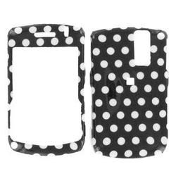 Wireless Emporium, Inc. Blackberry Curve 8330 Black w/White Polka Dots Snap-On Protector Case Faceplate