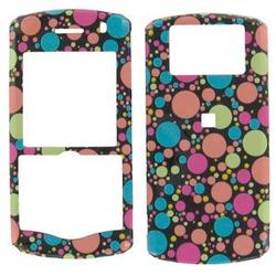 Wireless Emporium, Inc. Blackberry Pearl 8110/8120/8130 Black w/Color Dots Snap-On Protector Case Faceplate