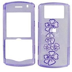 Wireless Emporium, Inc. Blackberry Pearl 8110/8120/8130 Trans. Purple Hawaii Snap-On Protector Case Faceplate