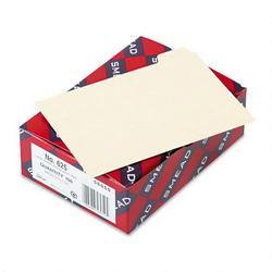 Smead Manufacturing Co. Blank Self Tab Manila Card Guides, 4 x 6, 1/5 Tab Cut, 100/Box