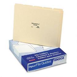 Esselte Pendaflex Corp. Blank Tab File Guides, 18 pt. Manila, 1/5 Cut, Letter Size, 100/Box