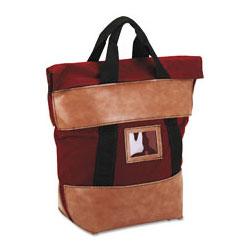 PM COMPANY Burgundy Fire-Resistant Locking Cash Transport Bag, 18 w x 8 d x 18 h