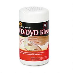 Read Right/Advantus Corporation CD/DVD Kleen™ Premoistened Wipes, Tub of 75 Pop Up Wipes