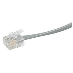 CABLES TO GO Cables To Go Modular Telephone Cable - 1 x RJ-12 - 1 x RJ-12 - 50ft - Silver