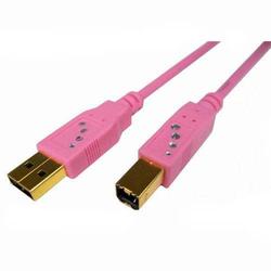 CABLES UNLIMITED Cables Unlimited KaBLING Pink 2 Meter High-Speed USB 2.0 Cable - 1 x Type A USB - 1 x Type B USB - 6.56ft - Pink