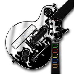 WraptorSkinz Chrome Drip on Black Skin by TM fits Nintendo Wii Guitar Hero III (3) Les Paul Controll