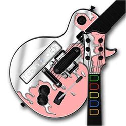 WraptorSkinz Chrome Drip on Pink Skin by TM fits Nintendo Wii Guitar Hero III (3) Les Paul Controlle