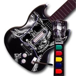 WraptorSkinz Chrome Skull on Black TM Skin fits All PS2 SG Guitars Controllers (GUITAR NOT INCLUDED)