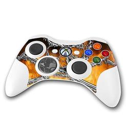 WraptorSkinz Chrome Skull on Fire Skin by TM fits XBOX 360 Wireless Controller (CONTROLLER NOT INCLU