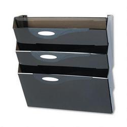 RubberMaid Classic Hot File® 4 Pocket Wall System with Labels/Holders, Legal/Printout, Smoke