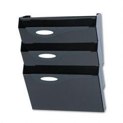RubberMaid Classic Hot File® 4 Pocket Wall System with Labels/Holders, Letter, Black