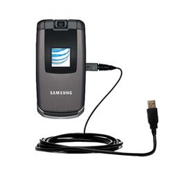 Gomadic Classic Straight USB Cable for the Samsung SLM SGH-A747 with Power Hot Sync and Charge capabilities
