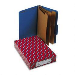 Smead Manufacturing Co. Classification Folders, 8 Section, Legal, 2/5 Cut, 3 Exp., Dark Blue, 10/Box