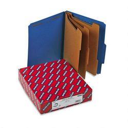 Smead Manufacturing Co. Classification Folders, 8 Section, Letter, 2/5 Cut, 3 Exp., Dark Blue, 10/Box