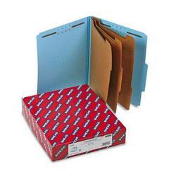 Smead Manufacturing Co. Classification Folders, 8 Section, Letter, 2/5 Cut, 3 Expansion, Blue, 10/Box