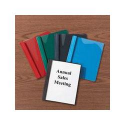 Esselte Pendaflex Corp. Clear Front Report Cover with Red Leatherette Back Cover, 25 per Box