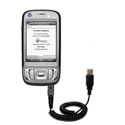 Gomadic Coiled Power Hot Sync and Charge USB Data Cable w/ Tip Exchange for the ETEN M700 - Brand