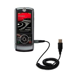 Gomadic Coiled Power Hot Sync and Charge USB Data Cable w/ Tip Exchange for the Motorola ROKR Z6M - Gomadic
