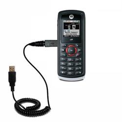 Gomadic Coiled Power Hot Sync and Charge USB Data Cable w/ Tip Exchange for the Motorola i335 - Bran
