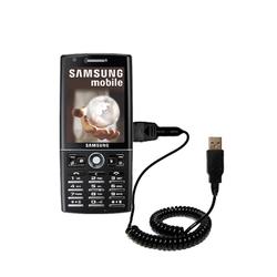Gomadic Coiled Power Hot Sync and Charge USB Data Cable w/ Tip Exchange for the Samsung SGH-i550w - Gomadic