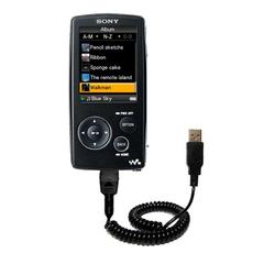 Gomadic Coiled Power Hot Sync and Charge USB Data Cable w/ Tip Exchange for the Sony Walkman NWZ-A800 Series
