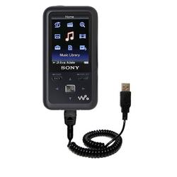 Gomadic Coiled Power Hot Sync and Charge USB Data Cable w/ Tip Exchange for the Sony Walkman NWZ-S600 Series