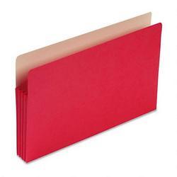Smead Manufacturing Co. Colored File Pocket, Legal, Straight Cut, 3 1/2 Expansion, Red