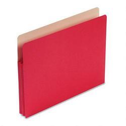 Smead Manufacturing Co. Colored File Pocket, Letter, Straight Cut, 1 3/4 Expansion, Red