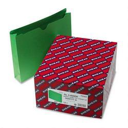 Smead Manufacturing Co. Colored Recycled File Jackets, 2 Ply Tab, 2 Expansion, Letter, Green, 50/Box