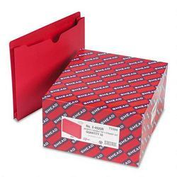 Smead Manufacturing Co. Colored Recycled File Jackets, Double Ply Tab, 2 Expansion, Letter, Red, 50/Box