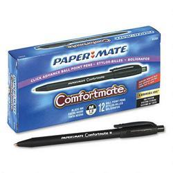 Papermate/Sanford Ink Company ComfortMate® Retractable Ball Pen, 1.0mm, Black Ink