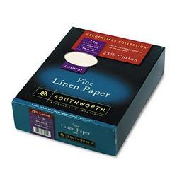 Southworth Company Credentials Collection® Linen 25% Cotton Paper, 8 1/2x11, Natural, 500 Sheets/Bx