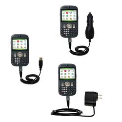 Gomadic Deluxe Kit for the HTC CDMA PDA Phone includes a USB cable with Car and Wall Charger - Brand